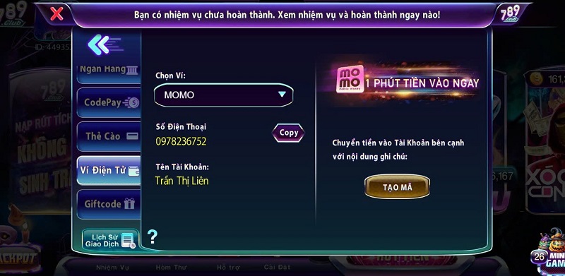 nạp tiền 789Club